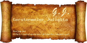 Gerstenmeier Julietta névjegykártya